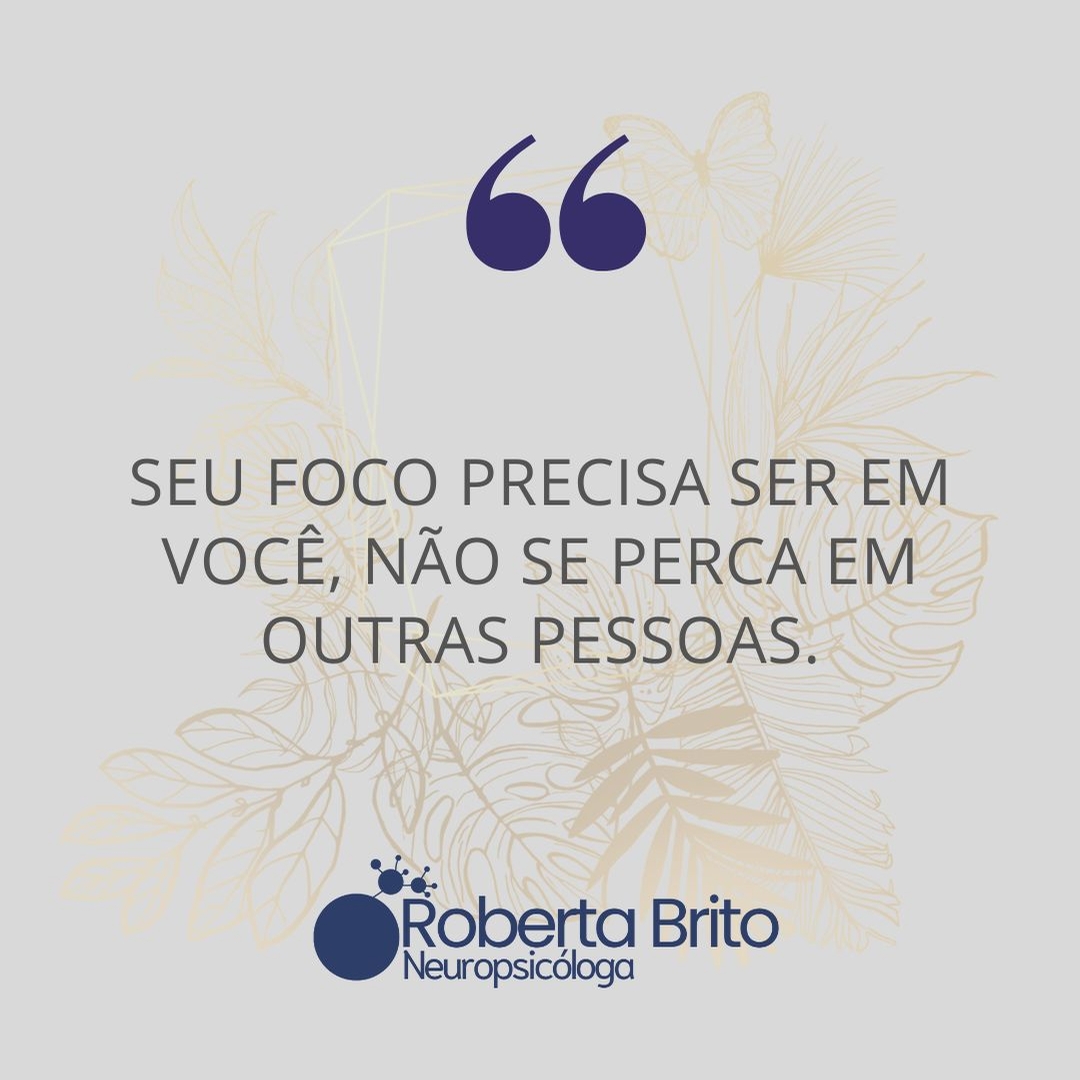 Foque em você-Não se perca nos outros