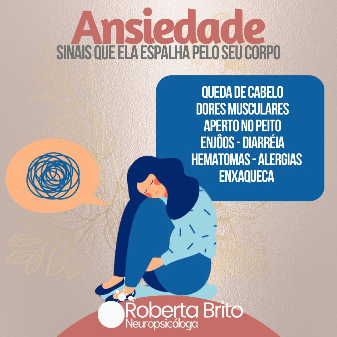 Ansiedade-Sinais que ela espalha pelo corpo
