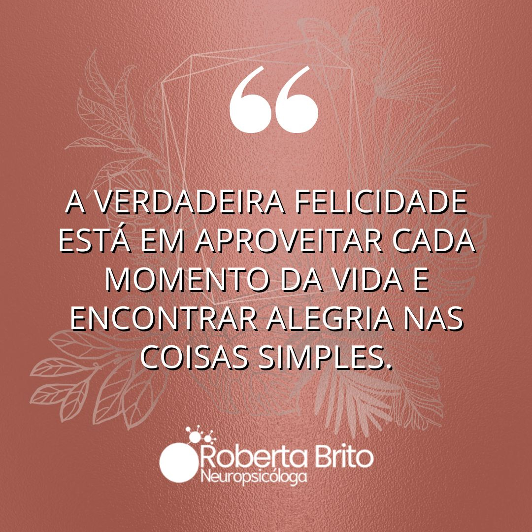 Felicidade Verdadeira-Está em pequenas coisas