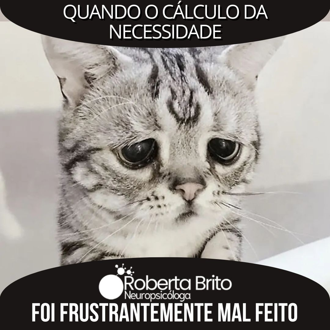 Frustrações acontecem-Quando calculamos mal 